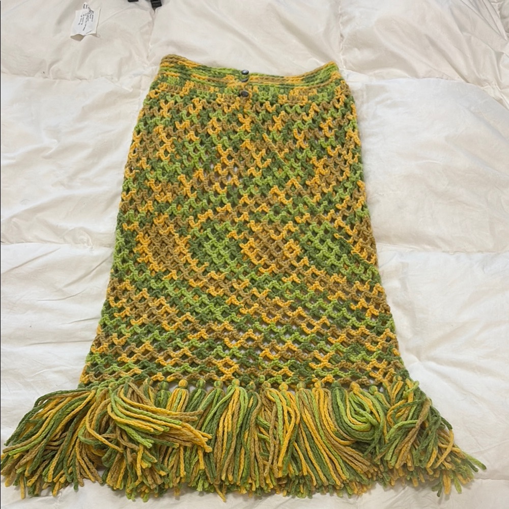 Michael Kors Collection Yellow and Green Midi Pencil Skirt - Picture 5 of 7